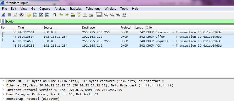can wireshark capture packets between two other computers